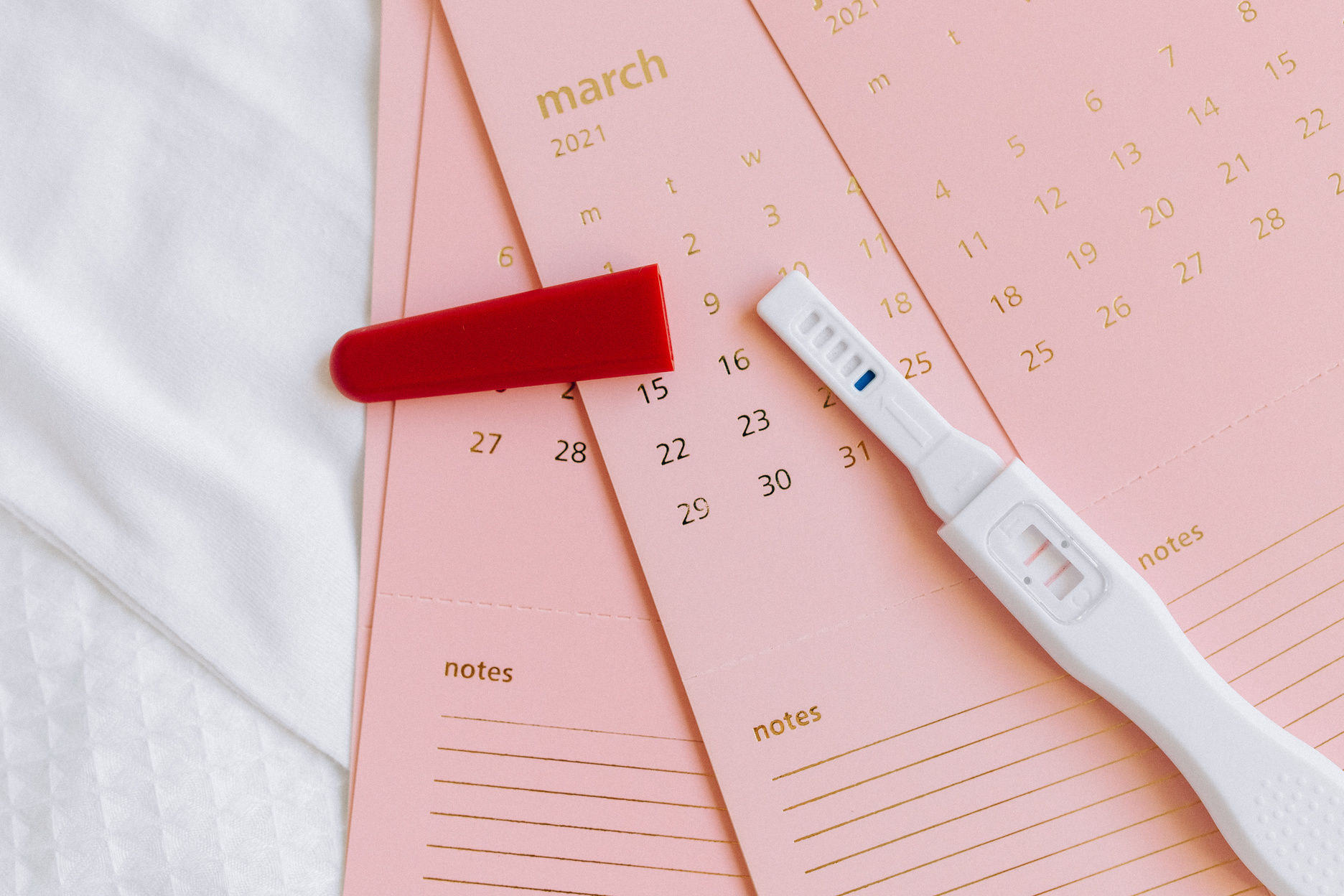 White and Red Pregnancy Test Kit